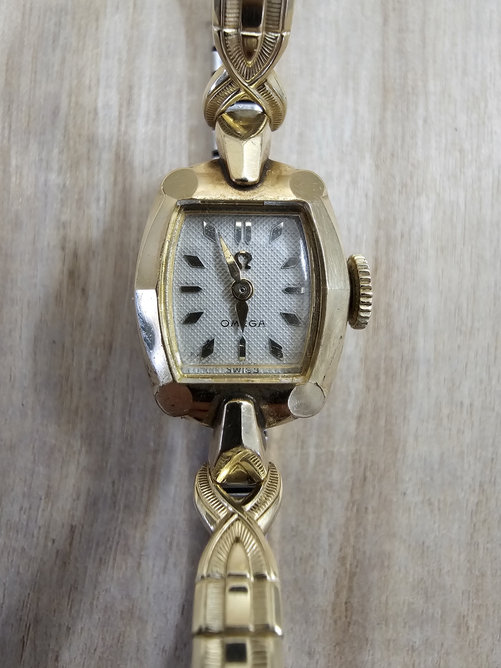 Omega Women's Gold 10K GF Vintage Bracelet Evening Watch